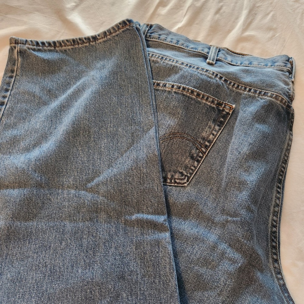 Mens Levi's 550 Relaxed Fit Jeans Light Wash‎ Denim Blue Size 46x30